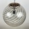 Lámpara colgante La Murrina swirled de cristal de Murano, Italia, años 70, Imagen 7