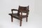 Leather and Wood Armchair and Ottoman by Angel I. Pazmino, 1960s, Set of 2, Image 14