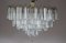 Large Triedri Crystals Cascade Chandelier from Venini, 1960s 1