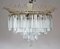 Large Triedri Crystals Cascade Chandelier from Venini, 1960s 5
