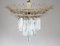 Large Triedri Crystals Cascade Chandelier from Venini, 1960s 6