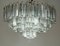 Large Triedri Crystals Cascade Chandelier from Venini, 1960s 3