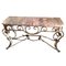 Console Table with Pink Marble & Wrought Iron Structure, Spain, 1970s 4