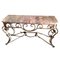 Console Table with Pink Marble & Wrought Iron Structure, Spain, 1970s, Image 4