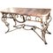 Console Table with Pink Marble & Wrought Iron Structure, Spain, 1970s, Image 3