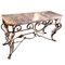 Console Table with Pink Marble & Wrought Iron Structure, Spain, 1970s 2