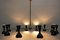 Italian Brass and Black Metal Chandelier from Stilnovo, 1950s 10