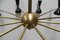 Italian Brass and Black Metal Chandelier from Stilnovo, 1950s, Image 5