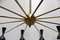 Italian Brass and Black Metal Chandelier from Stilnovo, 1950s 6