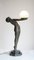 Art Deco Lumina Tischlampe aus Marmor & Glas von Max Le Verrier, 1920er 6