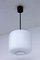 Lámparas colgantes suecas de metal negro y vidrio opalino blanco mate, años 50. Juego de 2, Imagen 5