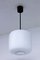 Swedish Black Metal and White Matte Opaline Glass Pendant Lamps, 1950s, Set of 2 5