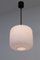 Swedish Black Metal and White Matte Opaline Glass Pendant Lamps, 1950s, Set of 2, Image 7