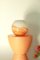 Lampada da tavolo Swirl in vetro arancione, Italia, anni '80, Immagine 2