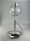 Lámpara de mesa Ball era espacial de vidrio y metal, años 70, Imagen 12