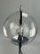 Lámpara de mesa Ball era espacial de vidrio y metal, años 70, Imagen 11