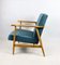 Vintage Sessel in Hellblauem Marineblau, 1970er 10