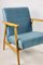 Vintage Easy Chair in Light Blue Marine, 1970s, Image 2