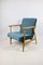 Vintage Easy Chair in Light Blue Marine, 1970s 9