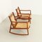 Rocking Chairs avec Paille Tissée, 1960s, Set de 2 2