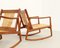 Rocking Chairs with Woven Straw, 1960s, Set of 2, Image 5