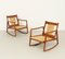 Rocking Chairs with Woven Straw, 1960s, Set of 2 3