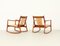 Rocking Chairs avec Paille Tissée, 1960s, Set de 2 11