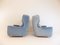 Blaue Mohair Sessel von Carl Straub, 1960er, 2er Set 2