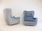 Blue Mohair Lounge Chairs by Carl Straub, 1960s, Set of 2 3