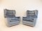 Blue Mohair Lounge Chairs by Carl Straub, 1960s, Set of 2 12