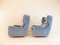 Blue Mohair Lounge Chairs by Carl Straub, 1960s, Set of 2 20