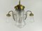 Viennese Chandelier with Hand Sanded Glass Shades, 1930s 2