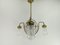 Viennese Chandelier with Hand Sanded Glass Shades, 1930s 1