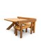 S35 & T35 Corner Dining Set in French Elm by Pierre Chapo, France, 1980s, Set of 3, Image 5
