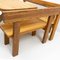 S35 & T35 Corner Dining Set in French Elm by Pierre Chapo, France, 1980s, Set of 3 11