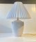 Art Deco Revival White Ceramic Table Lamp from Søholm, 1980s 1