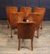 Tavolo da pranzo Art Déco con sedie in radica di noce, anni '30, set di 7, Immagine 6