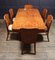 Tavolo da pranzo Art Déco con sedie in radica di noce, anni '30, set di 7, Immagine 10