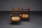 French Rustic Rush Armchairs, 1950s, Set of 2 3
