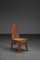 Kubistischer Beistellstuhl aus geschnitztem Holz, 1920er 20