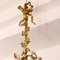 French Louis XV 6-Arm Candleholder Chandelier with Porcelain Flowers, 1880s 5