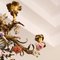 French Louis XV 6-Arm Candleholder Chandelier with Porcelain Flowers, 1880s, Image 7