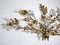 Wandleuchte aus Schmiedeeisen mit Blattgold-Dekor und Kristallblumen 6