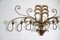 Wrought Iron Wall Sconce with Gilded Leaf and Palm Tree Decorations 8