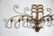 Wrought Iron Wall Sconce with Gilded Leaf and Palm Tree Decorations, Image 8