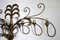 Aplique de pared de hierro forjado con hojas doradas y adornos de palmera, Imagen 5
