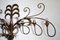 Wrought Iron Wall Sconce with Gilded Leaf and Palm Tree Decorations, Image 5