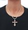 Rose Gold and Silver Cross Pendant Necklace, 1970s 6