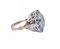 Saphire, Diamanten, Roségold & Silber Ring, 1960er 2