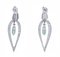 Boucles d'Oreilles en Or Blanc 14 Carats, 1970s, Set de 2 3